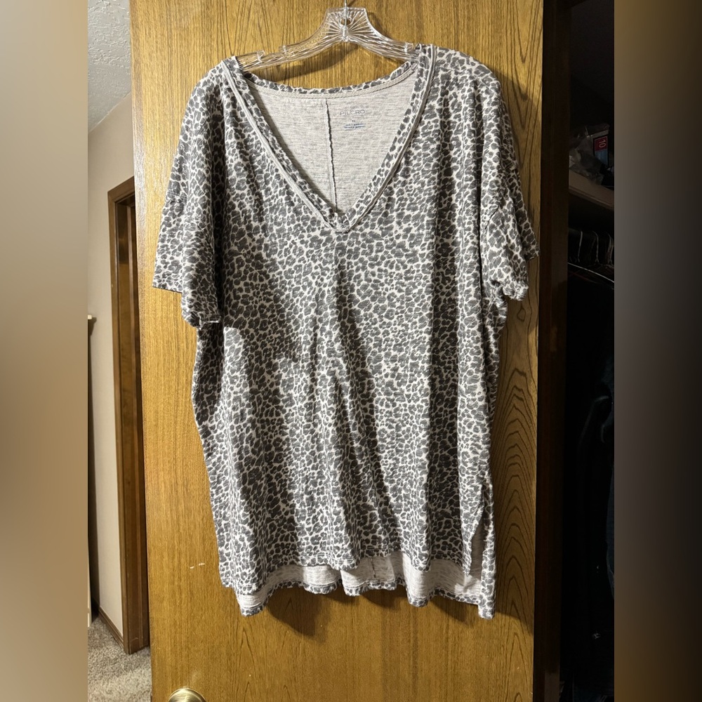 Pilcro Jordyn Oversized Cotton Slub T-shirt.